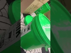 طباعة سلك سكرين دلاء بلاستيك ابيض 5 جالون بغطاء