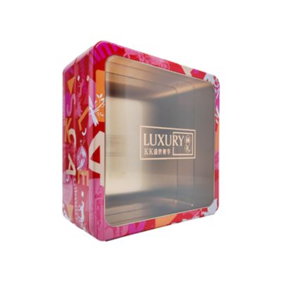 علبة صفيح زخرفية صغيرة متينة ومثالية لحلول التعبئة والتغليف الخاصة بك