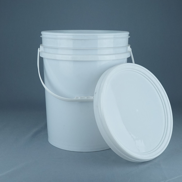 الدلو الكيميائي PP/HDPE مغطاة بيضاء مدرجة للطباعة الشاشة IML لنقل الحرارة