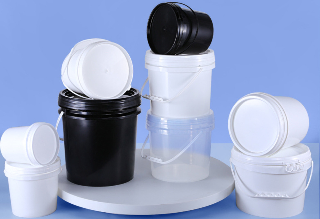 دلو تخزين بلاستيكي PP / HDPE لتخزين المواد الغذائية مع طباعة IML