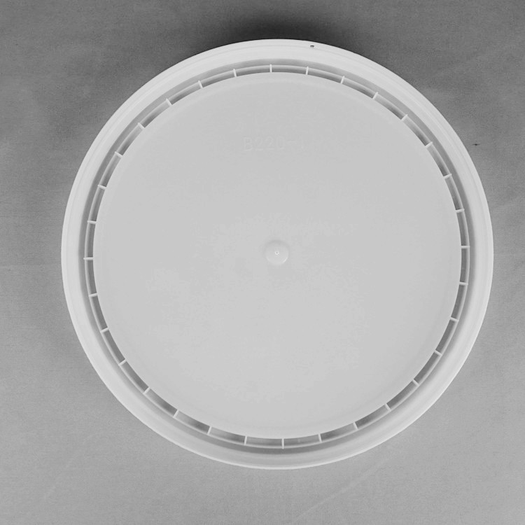 20L Snap On Lid دلو بلاستيكي قابل للتراص 15.5 ارتفاع 11.5 قطر تصميم أبيض قابل للتخصيص