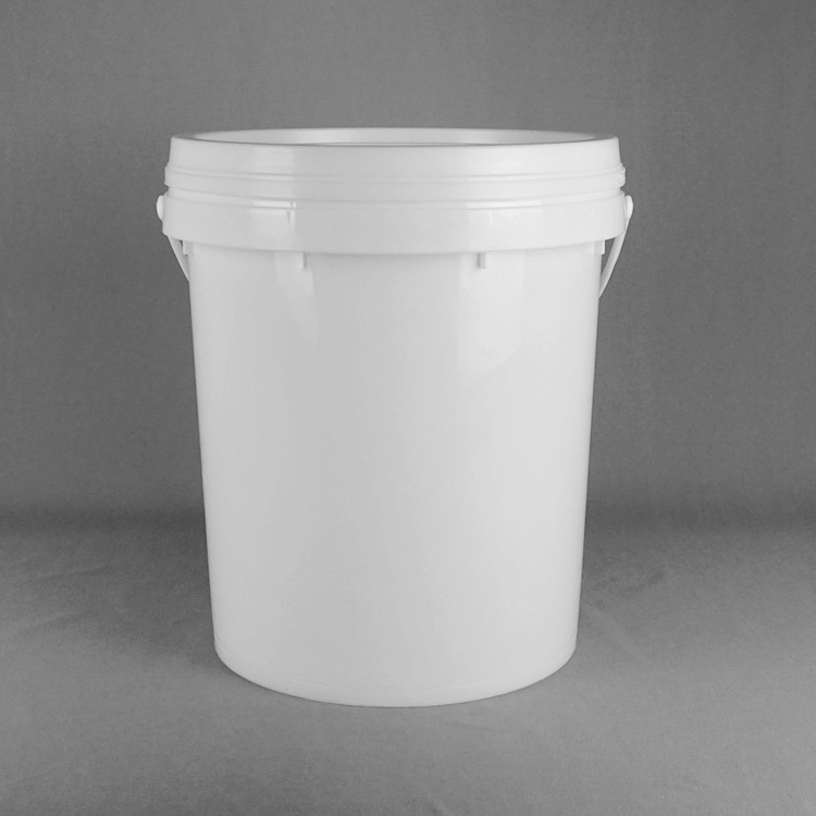 20L Snap On Lid دلو بلاستيكي قابل للتراص 15.5 ارتفاع 11.5 قطر تصميم أبيض قابل للتخصيص