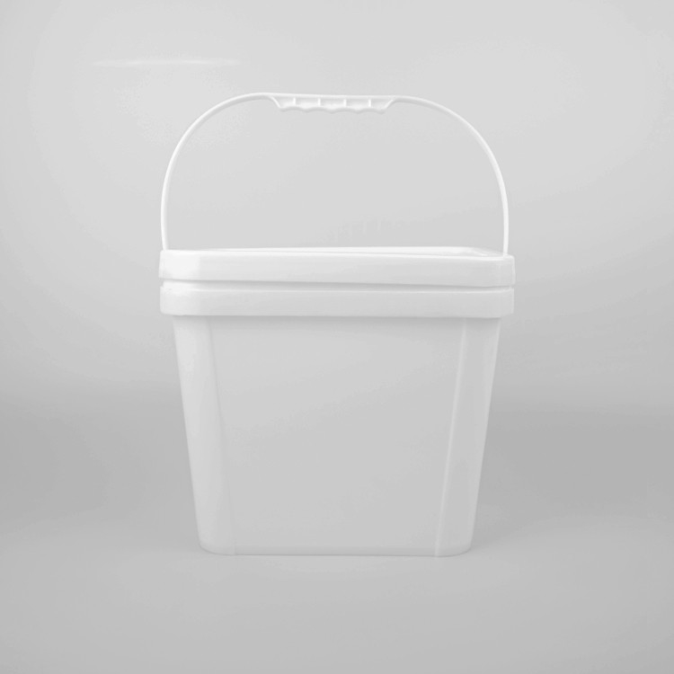 2L مربع PP الصف الغذائي دلو مع مقبض المقاومة الكيميائية وغطاء أحجام مختلفة