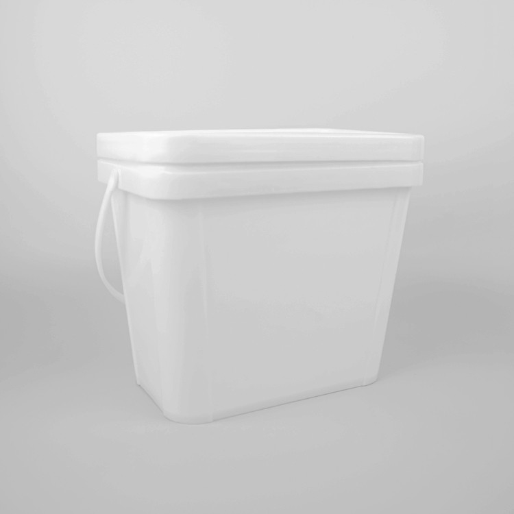 2L مربع PP الصف الغذائي دلو مع مقبض المقاومة الكيميائية وغطاء أحجام مختلفة