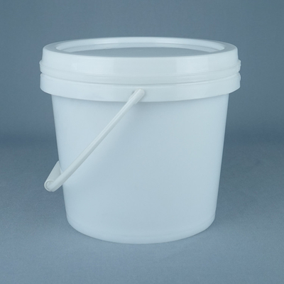 دلو غذائي أبيض / دلو غذائي مع مقبض 1L-5L سعة خالية من BPA الحرارة آمنة