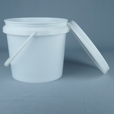 دلو غذائي أبيض / دلو غذائي مع مقبض 1L-5L سعة خالية من BPA الحرارة آمنة