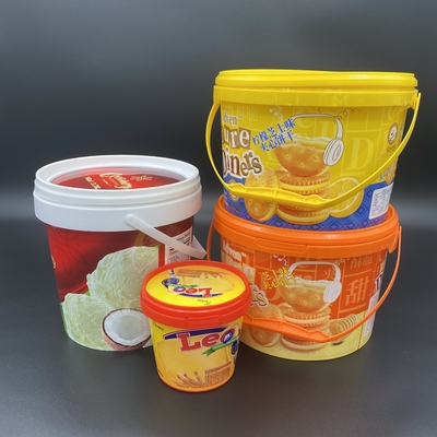 5L PP / HDPE البلاستيك الغذاء دلو مع مقبض