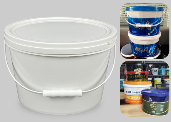 دلو بلاستيك بيضاوي قابل للتخصيص PP / HDPE مع IML أو النقل الحراري أو طباعة الشاشة