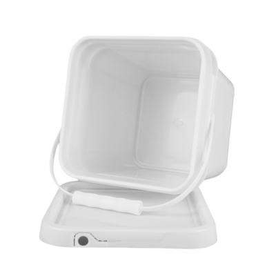 وعاء بلاستيكي مربع من طراز الغذاء أبيض أو آخر لحلول تخزين عملية