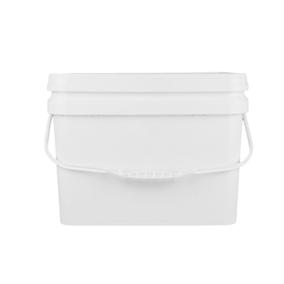 دلو بلاستيكي مربع PP 100% من المواد الخام مع مقاومة للصدمات أبيض أو غير ذلك