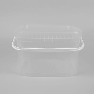 OEM ODM ترحيب 3L البلاستيك الشفاف دلو واضح مربع دلو للأغذية المعجنات