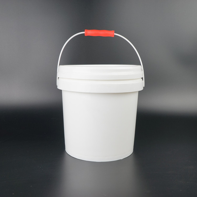 علبة دلو الطعام من البلاستيك PP/HDPE متوفرة بيضاء مع غطاء